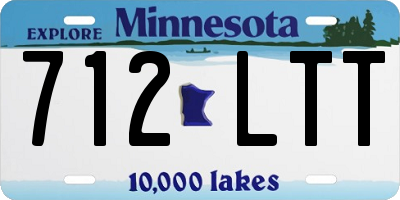 MN license plate 712LTT