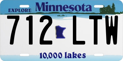 MN license plate 712LTW