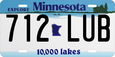 MN license plate 712LUB