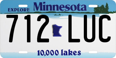 MN license plate 712LUC