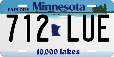 MN license plate 712LUE