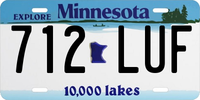 MN license plate 712LUF