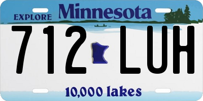 MN license plate 712LUH