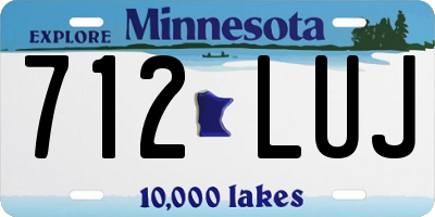 MN license plate 712LUJ