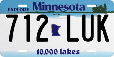 MN license plate 712LUK