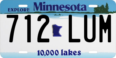 MN license plate 712LUM