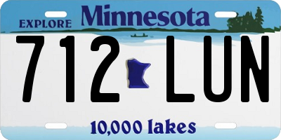 MN license plate 712LUN