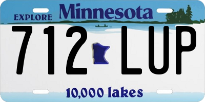 MN license plate 712LUP