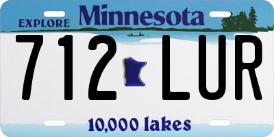 MN license plate 712LUR