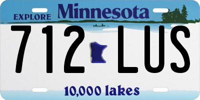MN license plate 712LUS