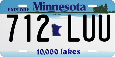 MN license plate 712LUU