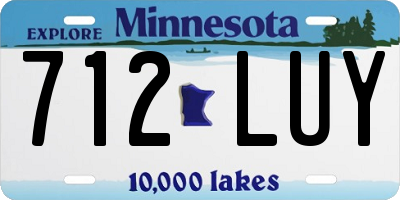 MN license plate 712LUY