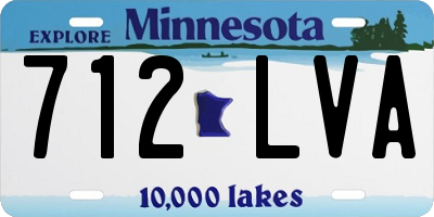 MN license plate 712LVA