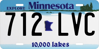 MN license plate 712LVC