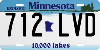 MN license plate 712LVD