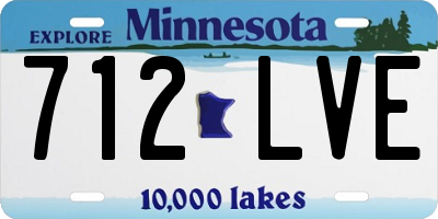 MN license plate 712LVE