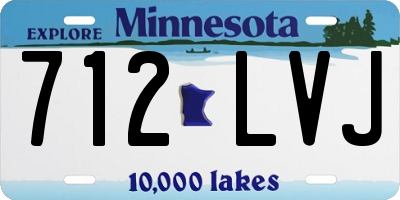 MN license plate 712LVJ