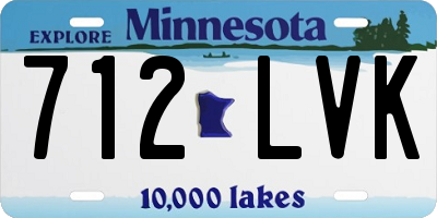 MN license plate 712LVK