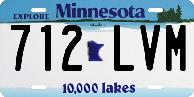 MN license plate 712LVM