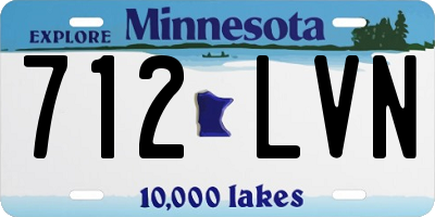 MN license plate 712LVN