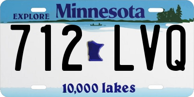 MN license plate 712LVQ