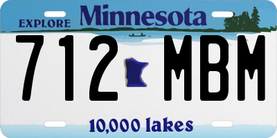 MN license plate 712MBM