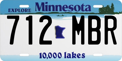 MN license plate 712MBR