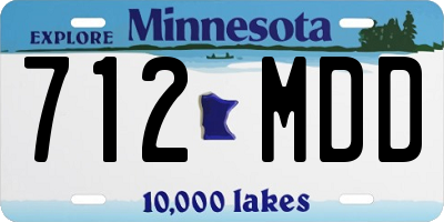 MN license plate 712MDD