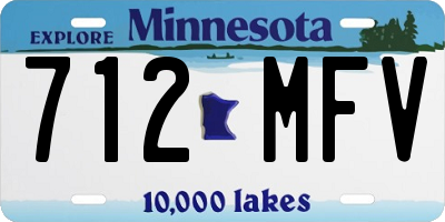 MN license plate 712MFV