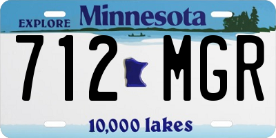 MN license plate 712MGR