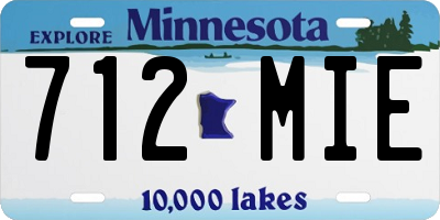 MN license plate 712MIE