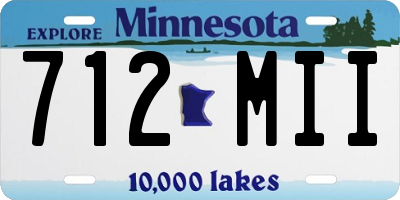 MN license plate 712MII