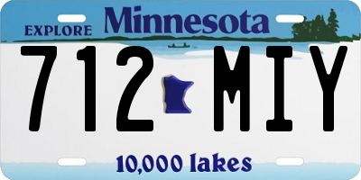 MN license plate 712MIY