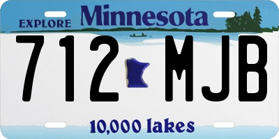 MN license plate 712MJB