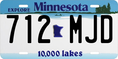 MN license plate 712MJD