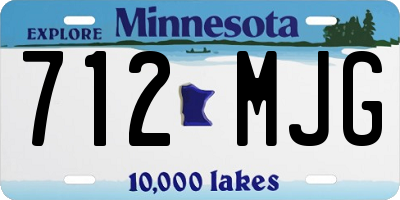 MN license plate 712MJG
