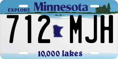 MN license plate 712MJH