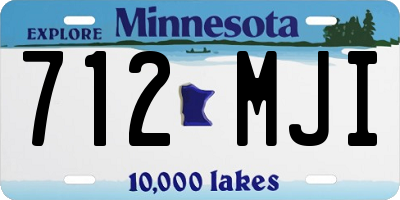 MN license plate 712MJI