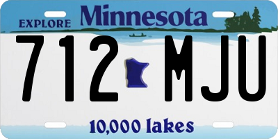 MN license plate 712MJU