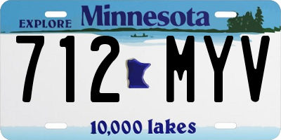 MN license plate 712MYV