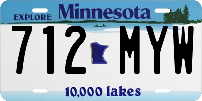 MN license plate 712MYW