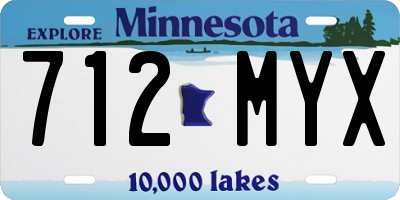 MN license plate 712MYX