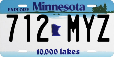 MN license plate 712MYZ