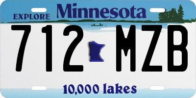 MN license plate 712MZB