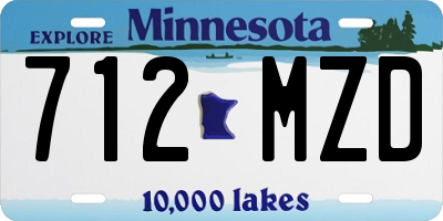 MN license plate 712MZD