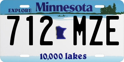 MN license plate 712MZE