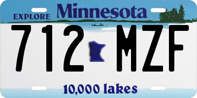 MN license plate 712MZF