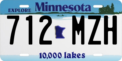 MN license plate 712MZH
