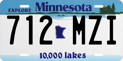 MN license plate 712MZI