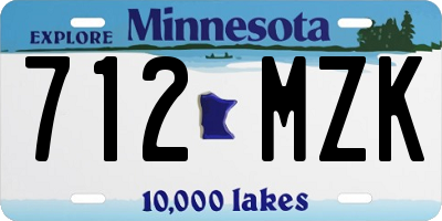 MN license plate 712MZK